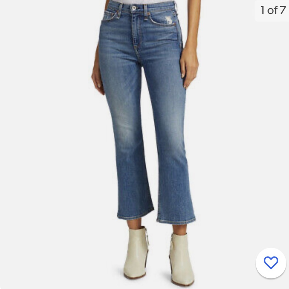 Rag & Bone Nina High Rise Ankle Flare Jeans in West Marin